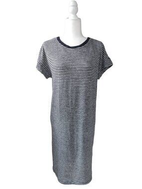 LUSH Striped V-Back T-Shirt Dress - Size Medium